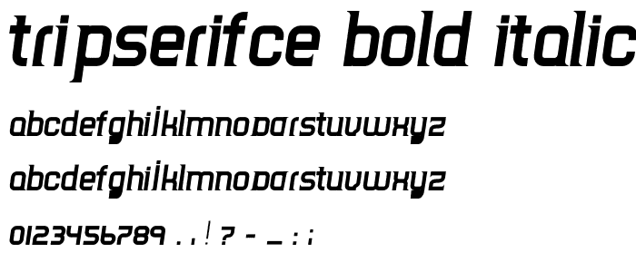TripSerifCE Bold Italic font